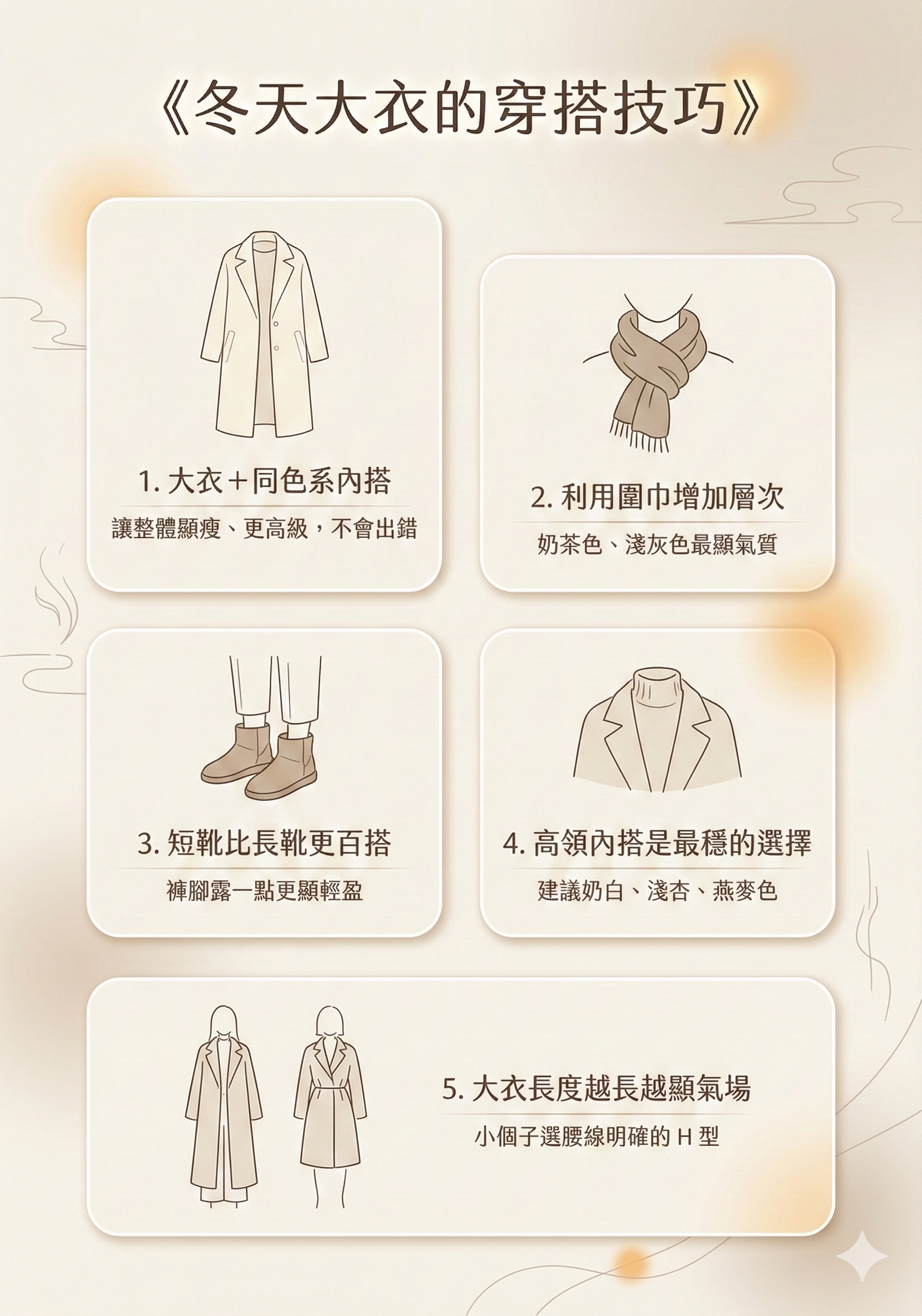 冬天大衣的穿搭技巧